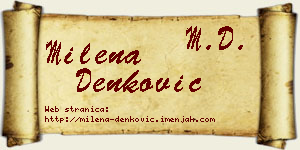 Milena Denković vizit kartica